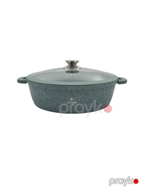 Böyük tava Life Smile LS-10, qranit, yaşıl, 36 sm — Bakı
