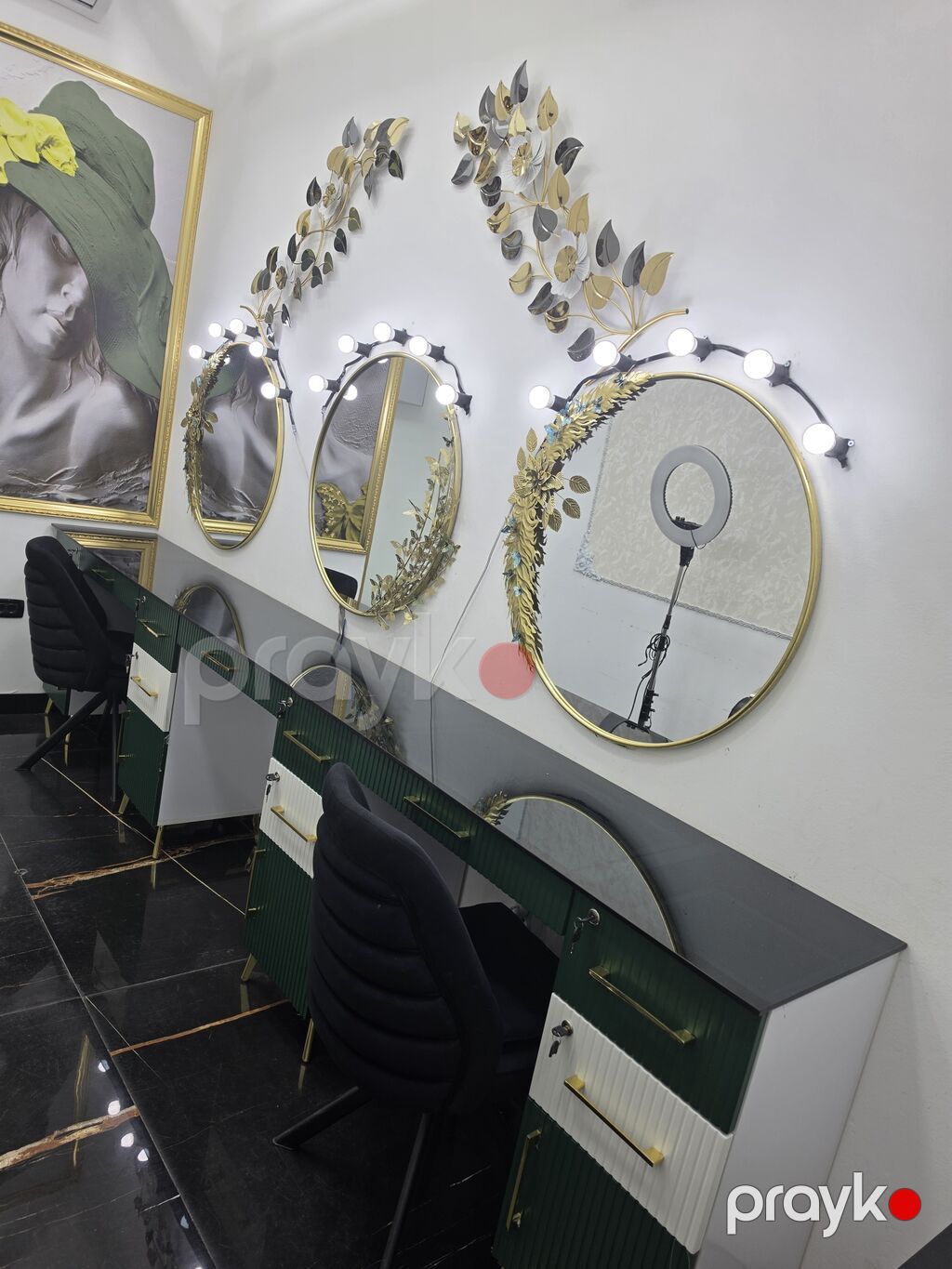Gözəllik salonu üçün vizaj masası və güzgü dəsti - Professional — Salon mebeli, Bakı (2)