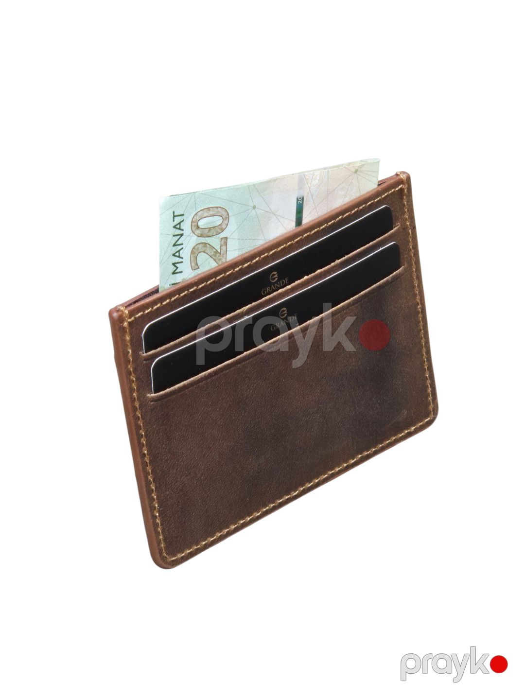 Kredit kart qabı Grande_747_G2, təbii dəri, qəhvəyi — Mallar, Bakı (2)
