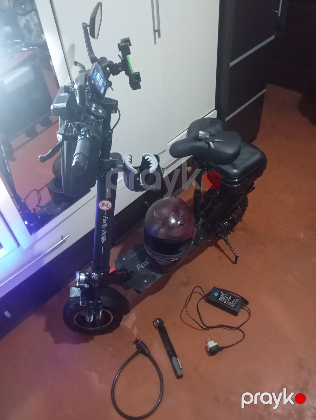 Elektrikli skuter – Foster RS7 Xüsusiyyətlər: - Güclü ön LED fənər və — Skuterlər, Digah (5)