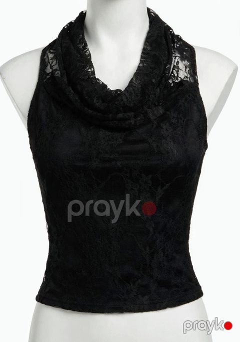 Qadın üst geyimi dəsti – 3 fərqli model 1) Qara krujeva top — Ceyranbatan