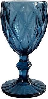 Mavi Naxışlı Şüşə Qədəh 250 ml Plateon 0362 — Bakı