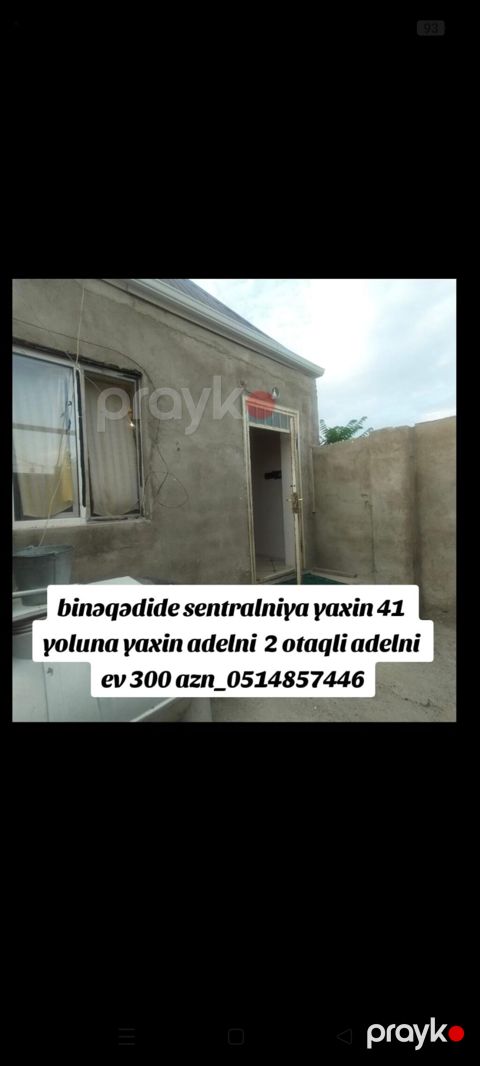 80 kv. m, 2 otaqlı, Qaz, İşıq, Su — Bakı