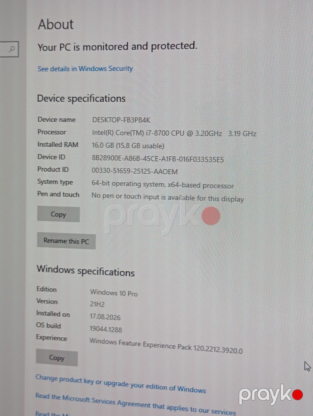 Masaüstü kompüter – Intel Core i7-8700, 16 GB RAM, Windows 10 Pro 1 — Masaüstü kompüterlər, Bakı (2)