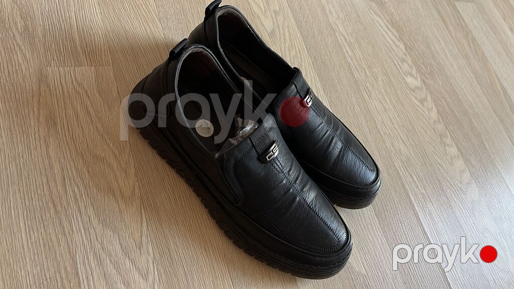 Qara kişi loaferləri - Model: Slip-on loafer - Rəng: Qara - Material — Mokasin, Novxanı (2)