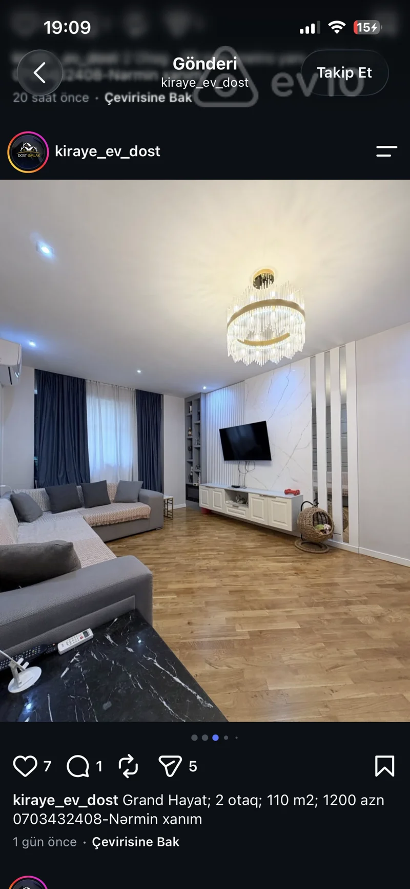 2 otaqlı mənzil, 110 m², Tblisi pr — kirayə — Mənzil, Bakı (4)