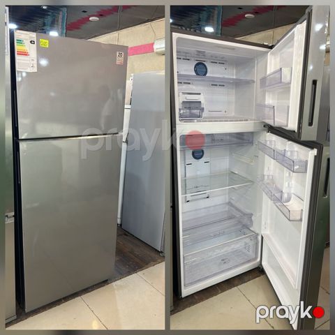 Üstdən donduruculu iki qapılı soyuducu - Rəng: metalik boz (inox — Digah