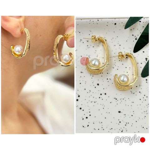 Qadın sırğaları CM64524 qızılı — Bakı