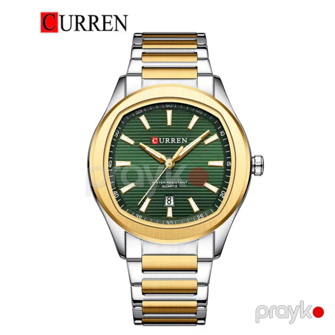 Qol saatı kişilər üçün Curren 8474 Silver/Gold/Green — Mallar, Bakı (3)