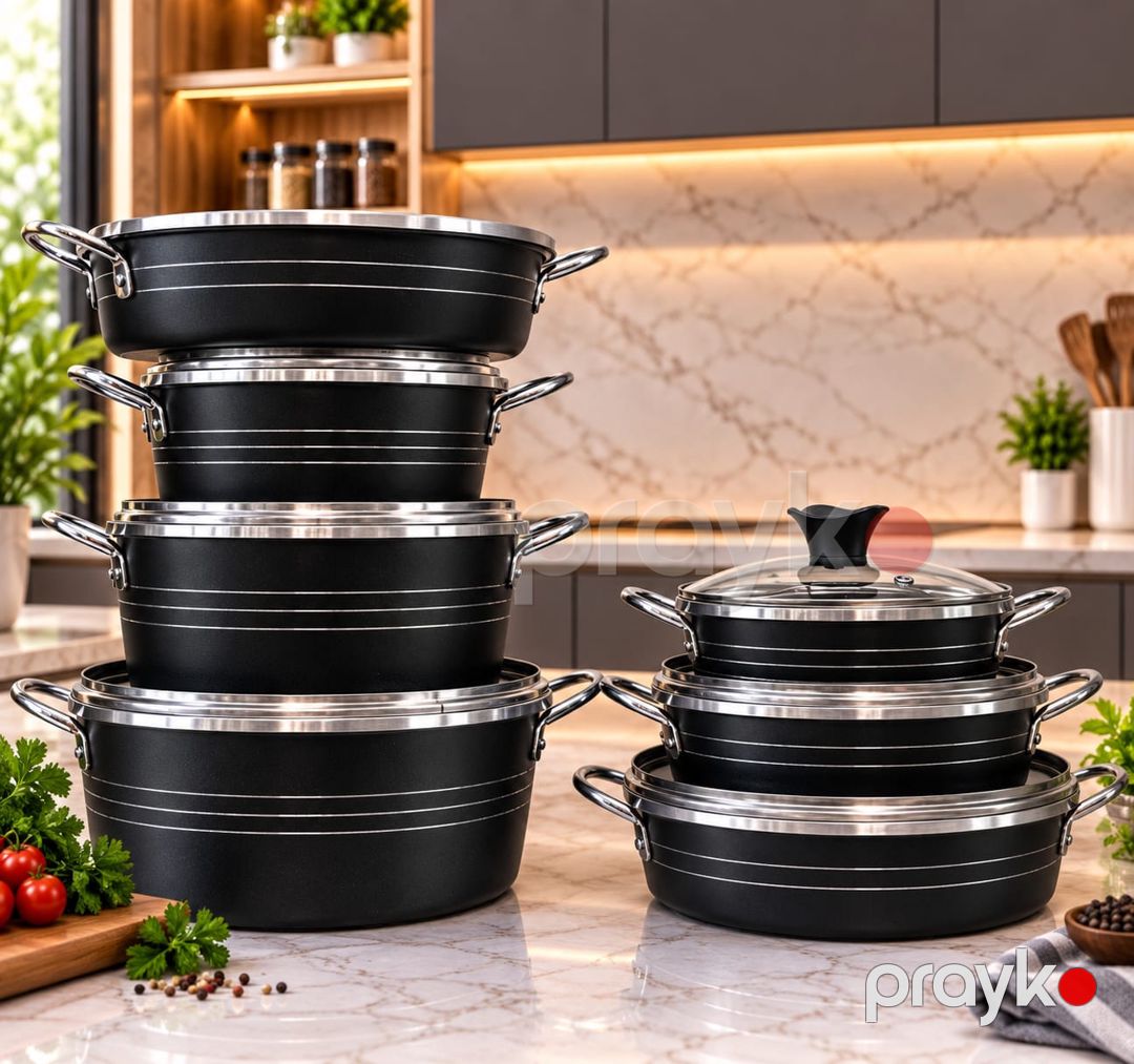 Qab-qacaq dəsti Blacker, qranit, qara, 13 parça — Mallar, Bakı (2)