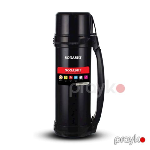 Termos Sonashi SVF-1800, paslanmayan polad, qara — Bakı