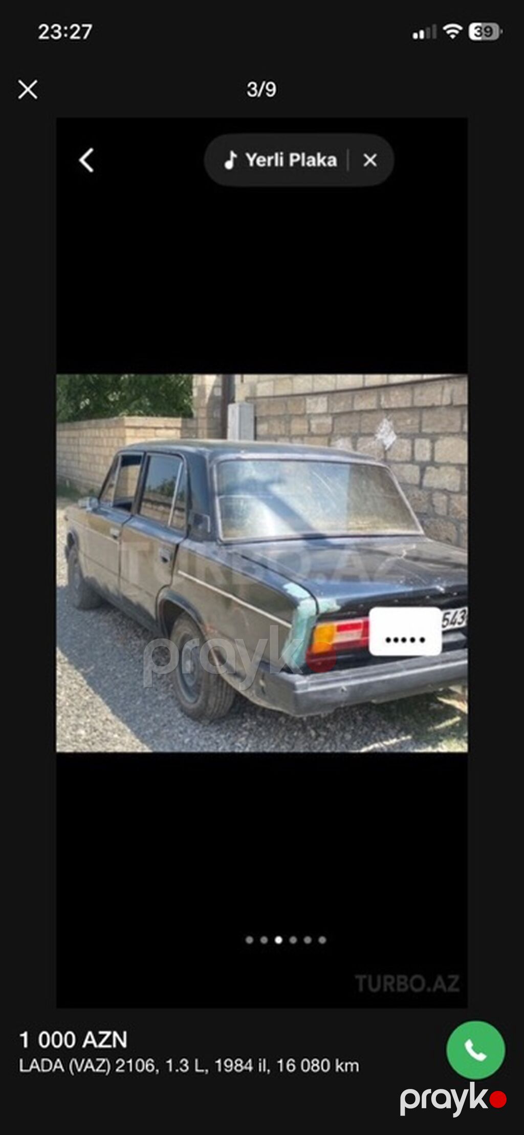 VAZ (Lada) 2106: 1.3 l 1982 il 16080 km Sedan — Avtomobillər, Ağdam (3)