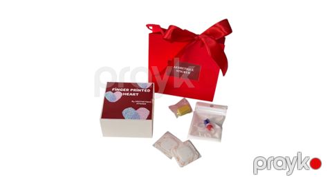 Hədiyyə dəsti Finger Printed Heart — Bakı