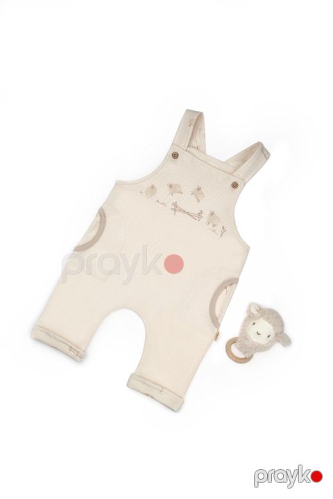 Yenidoğulanlar üçün oğlan körpə tulumu Babycosy, 6-9 ay, %100 orqanik pambıq, krem/bej - 8683529325476 — Bakı