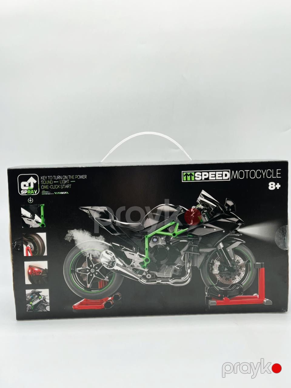 Oyuncaq motosikl Kawasaki H2R, metal/plastik, qara, 8 yaş — Mallar, Bakı (2)