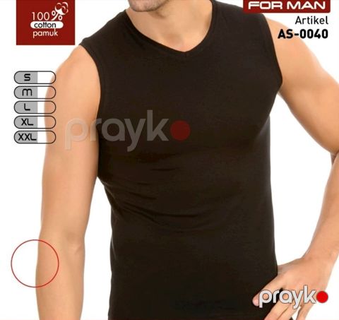 Kişilər üçün mayka Adonis AS0040, qara, pambıq, ölçü XL — Bakı