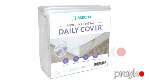 Döşək üçün qoruyucu üzlük Askona Daily Cover, ağ, 160x200 sm — Bakı