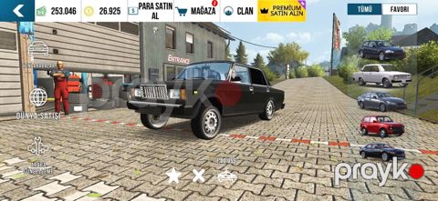 Klassik sovet sedanı – qara rəngli VAZ 2107 (Lada Riva) modelinin oyun — Bakı