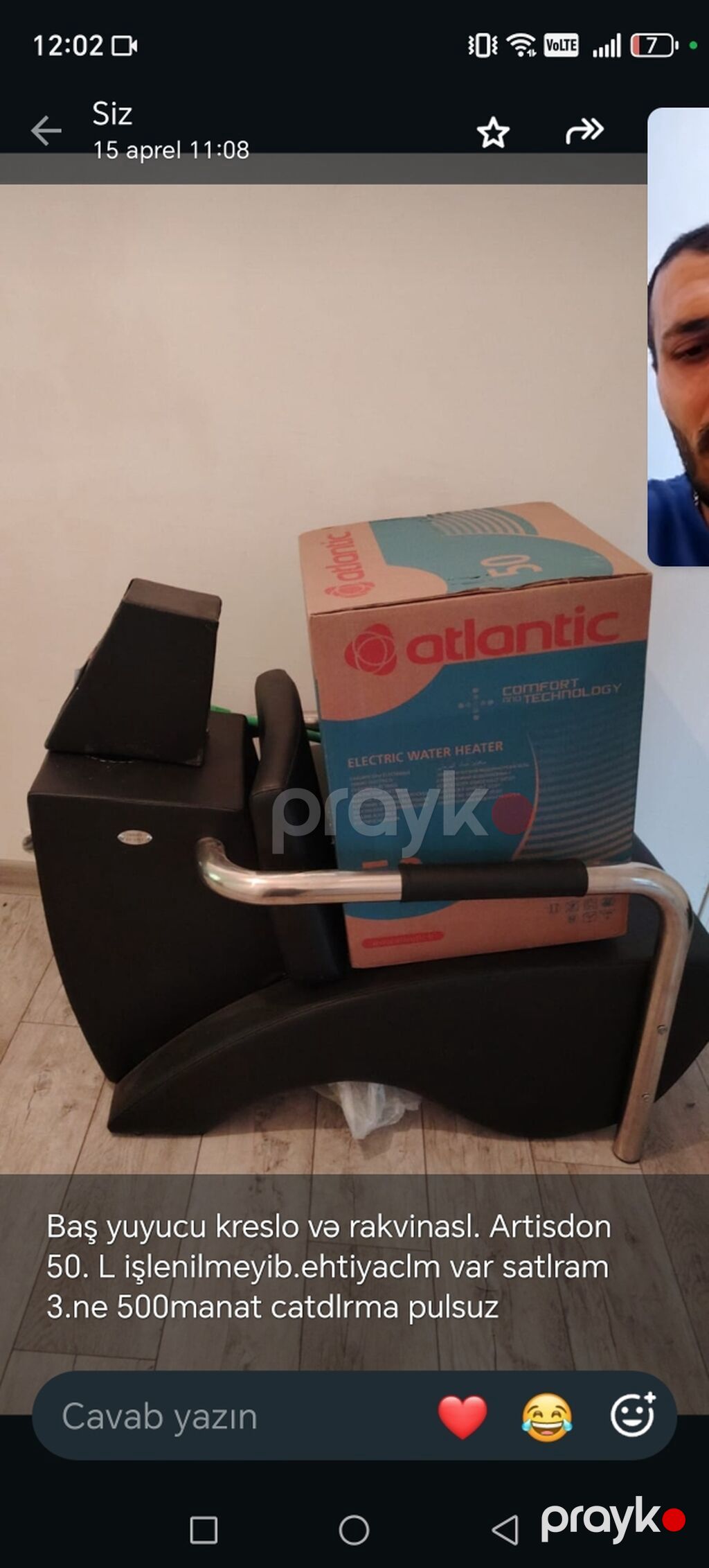 Yeni, Saç yuyulması kreslosu — Kreslo, Oğuz (2)