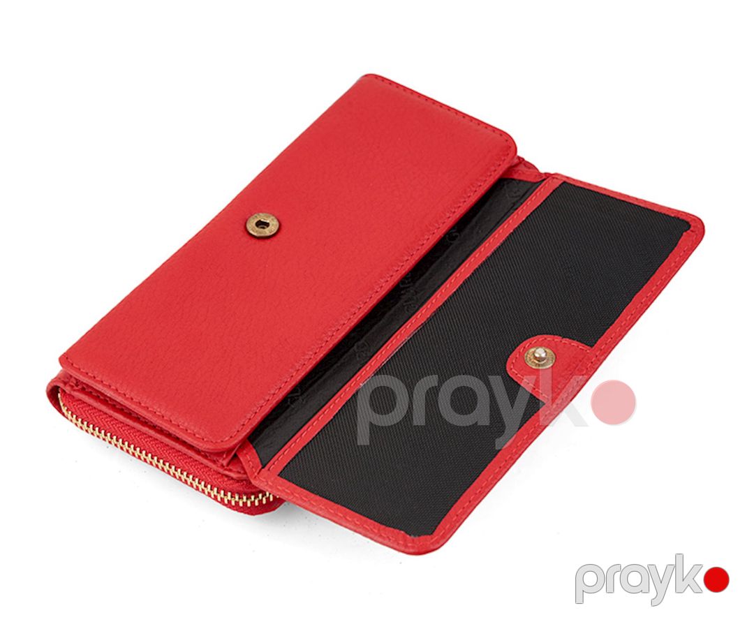 Qadınlar üçün dəri pul kisəsi Guard 1263G07, qırmızı — Mallar, Bakı (2)