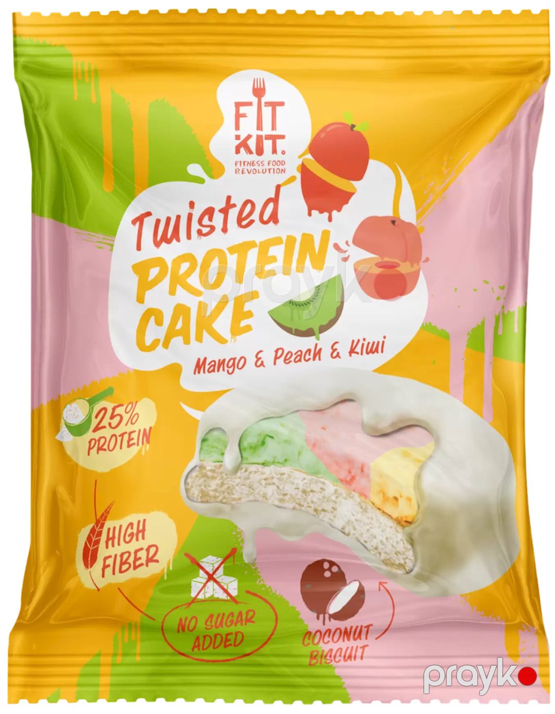 Proteinli peçenye qutusu FitKit Twisted Cake Mango, 70 q, 8 əd — Mallar, Bakı (2)