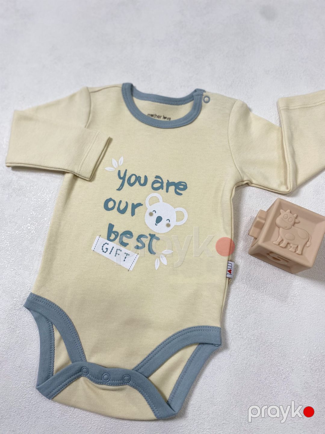 Körpələr üçün bodi RK44, bej, pambıq, ölçü 9-12 ay — Mallar, Bakı (2)