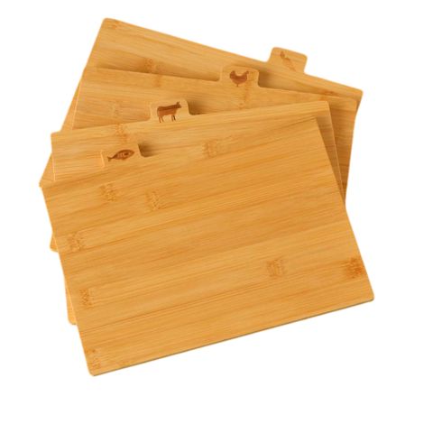 Mətbəx lövhələri dəsti Curvi, bambuk, bej, 28x20x7 sm, 4 əd — Bakı