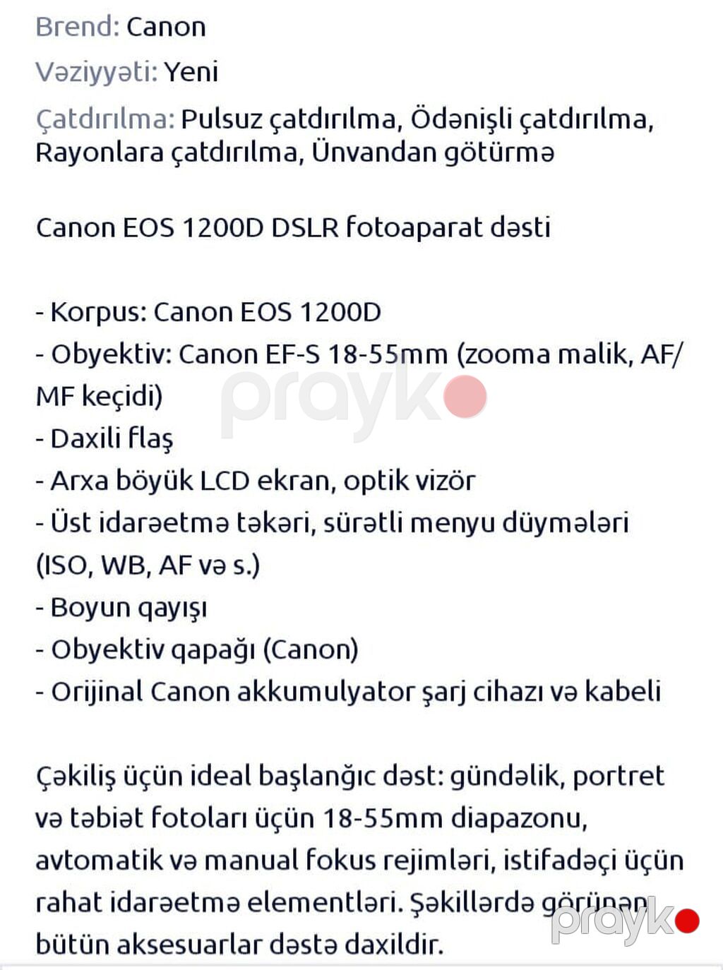 260 manat — Fotoaparat, Saray (2)
