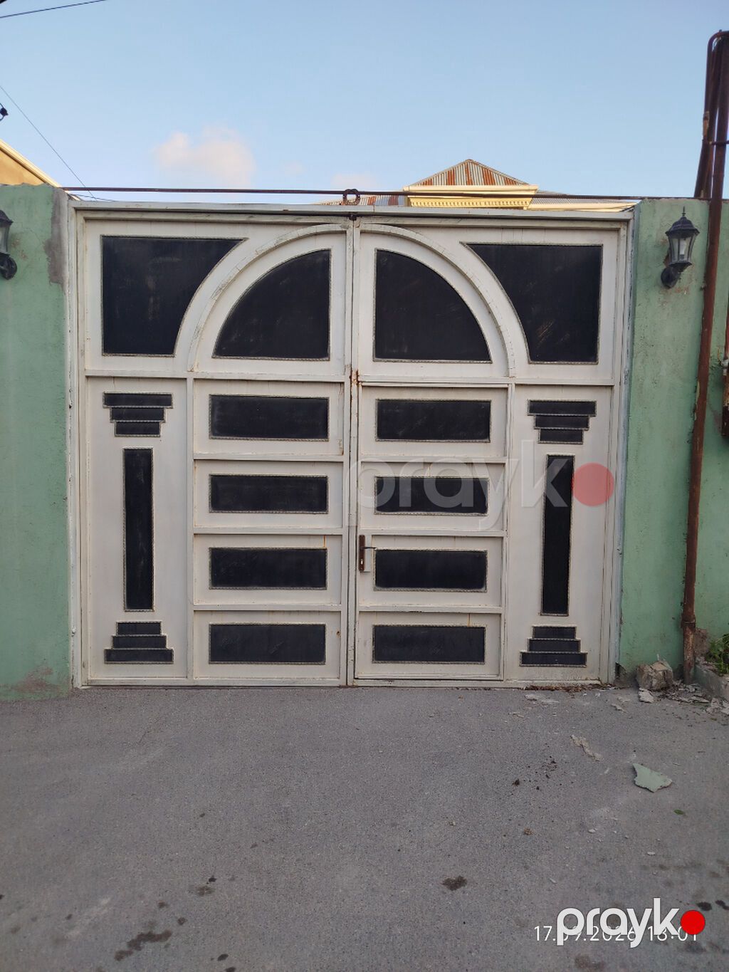 İşlənmiş Dəmir Həyət darvazası, Yana açılan, 3 m, Mexaniki — Pəncərələr, qapılar, balkonlar, Xırdalan (2)