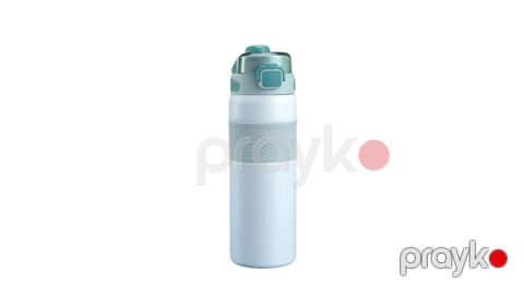 İdman su qabı Cup Premium, 600 ml, ağ/mavi — Bakı