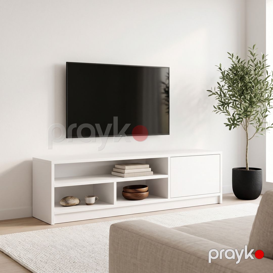 TV üçün tumba, Ldsp, ağ, 150x45x35 sm — Mallar, Bakı