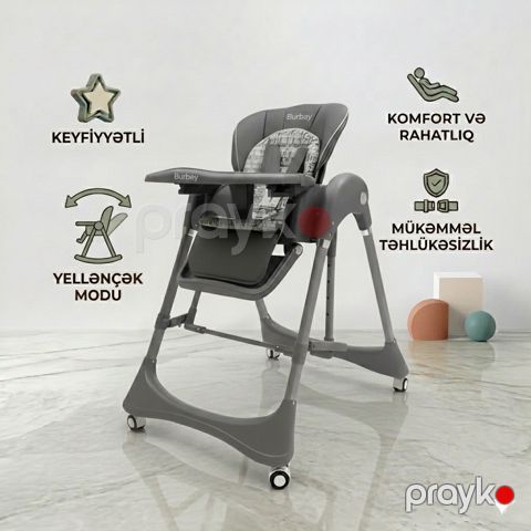 Uşaq yedizdirmə oturacağı Burbay N-8139, boz — Bakı