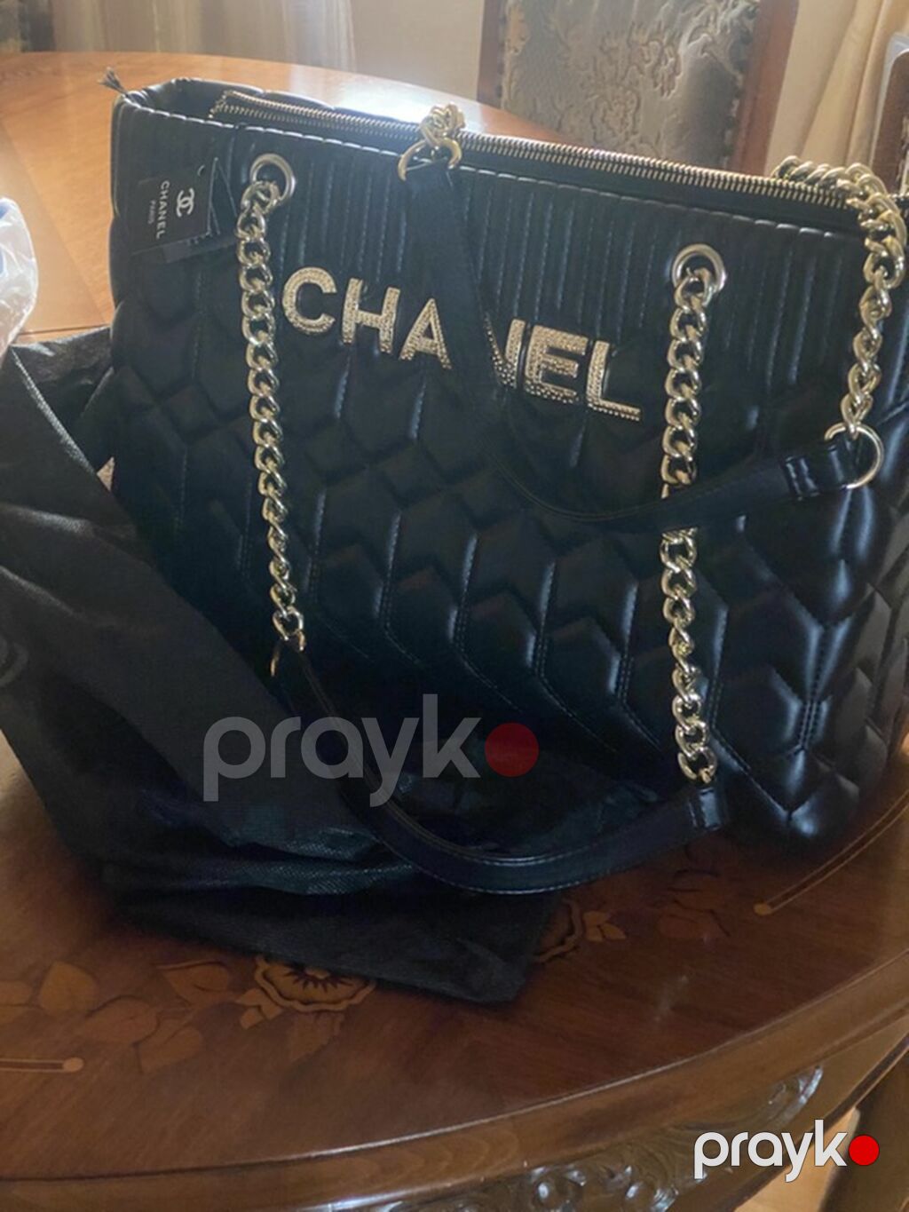 Chanel qadın çantası – qara rəng, iri ölçü - Material: hamar — Çantalar, çamadanlar, cüzdanlar, Bakı (2)