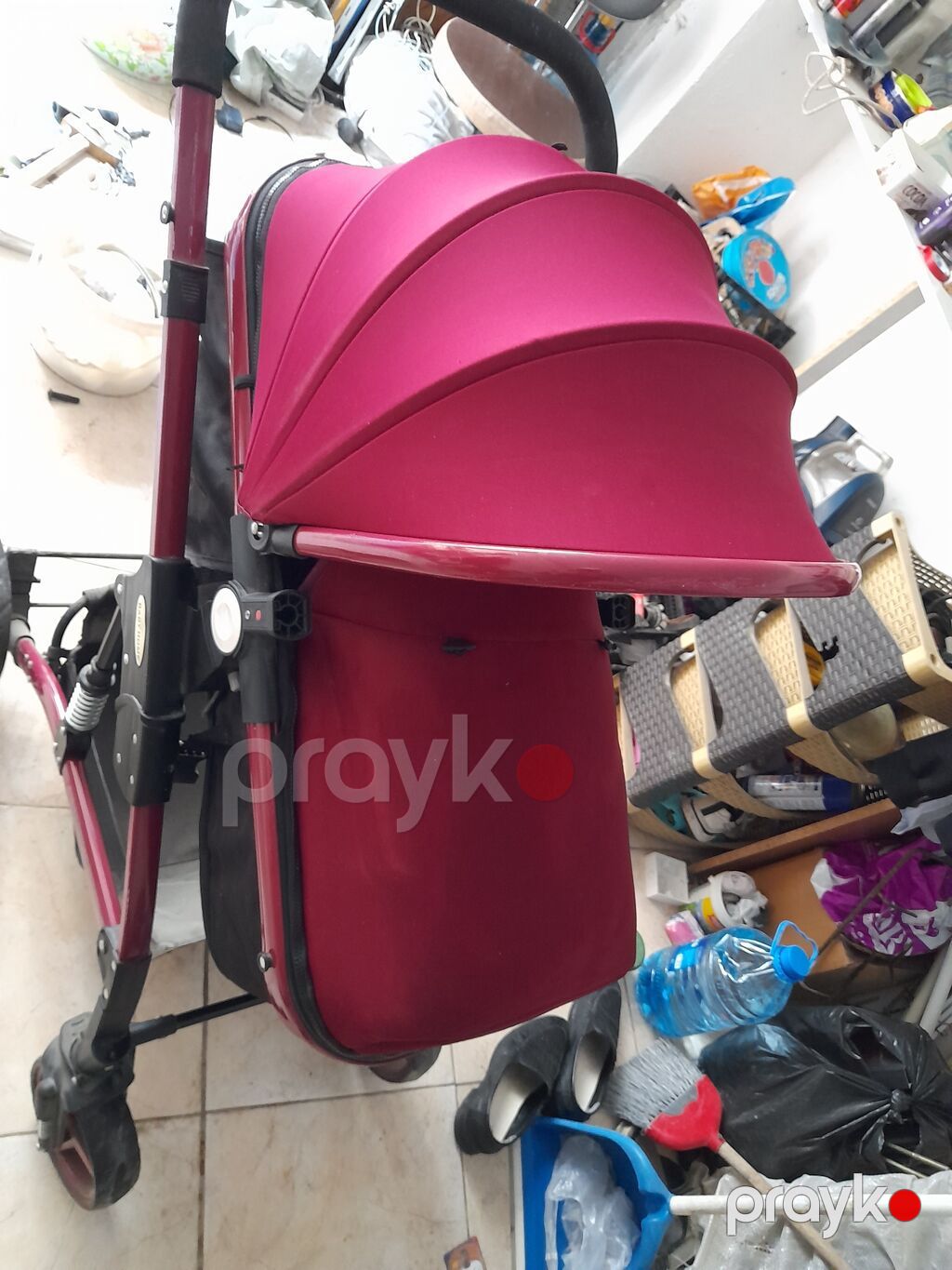 Uşaq arabası – “Baby Home” markası, bənövşəyi/bordo rəng — Arabalalar, Bakı (3)