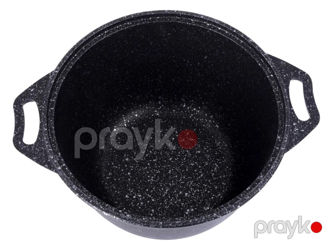 Qazan Kukmara Мраморная kmt32a, qapaq ilə, alüminium, qara, 24 sm, 3 l — Mallar, Bakı (2)