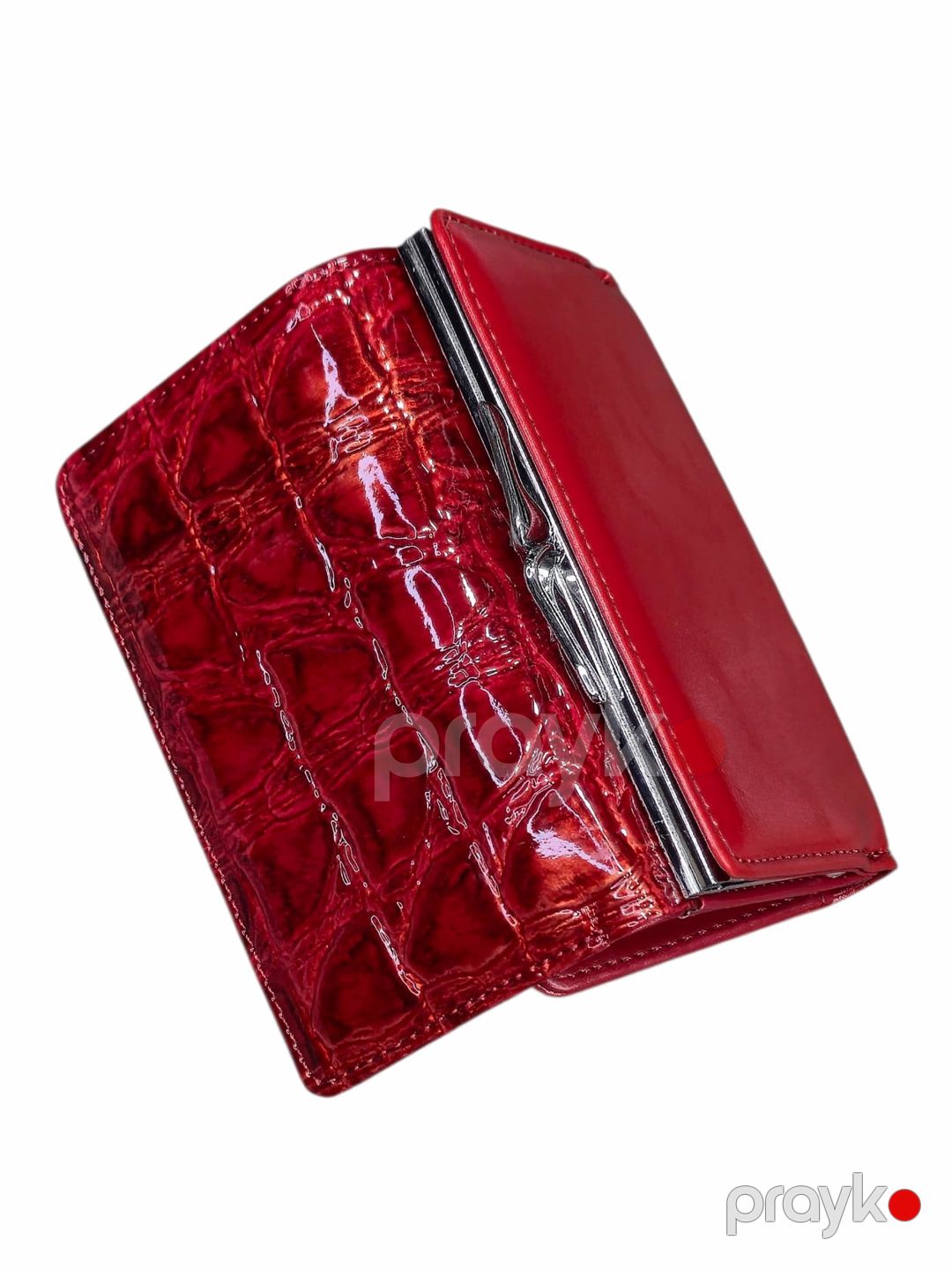 Qadınlar üçün pulqabı, poliuretan, 5 kart bölməsi, qırmızı, 13x8x3 sm, Çin istehsalı - Saralyn_CQ_520B_Red — Mallar, Bakı (3)
