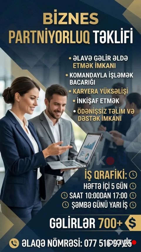 Biznes partnyorluq təklifi Təsvir: - Əlavə gəlir əldə etmək imkanı — Bakı