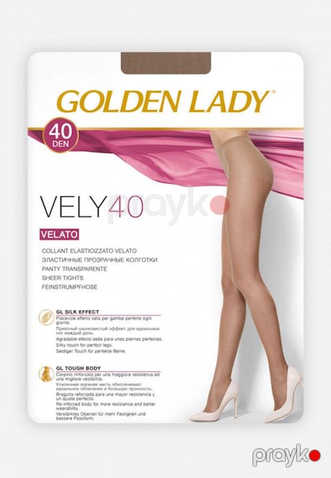 Qadınlar üçün kolqotqalar Golden Lady Vely, 40den, ölçü 4(L), Melon, bədən rəngi — Bakı