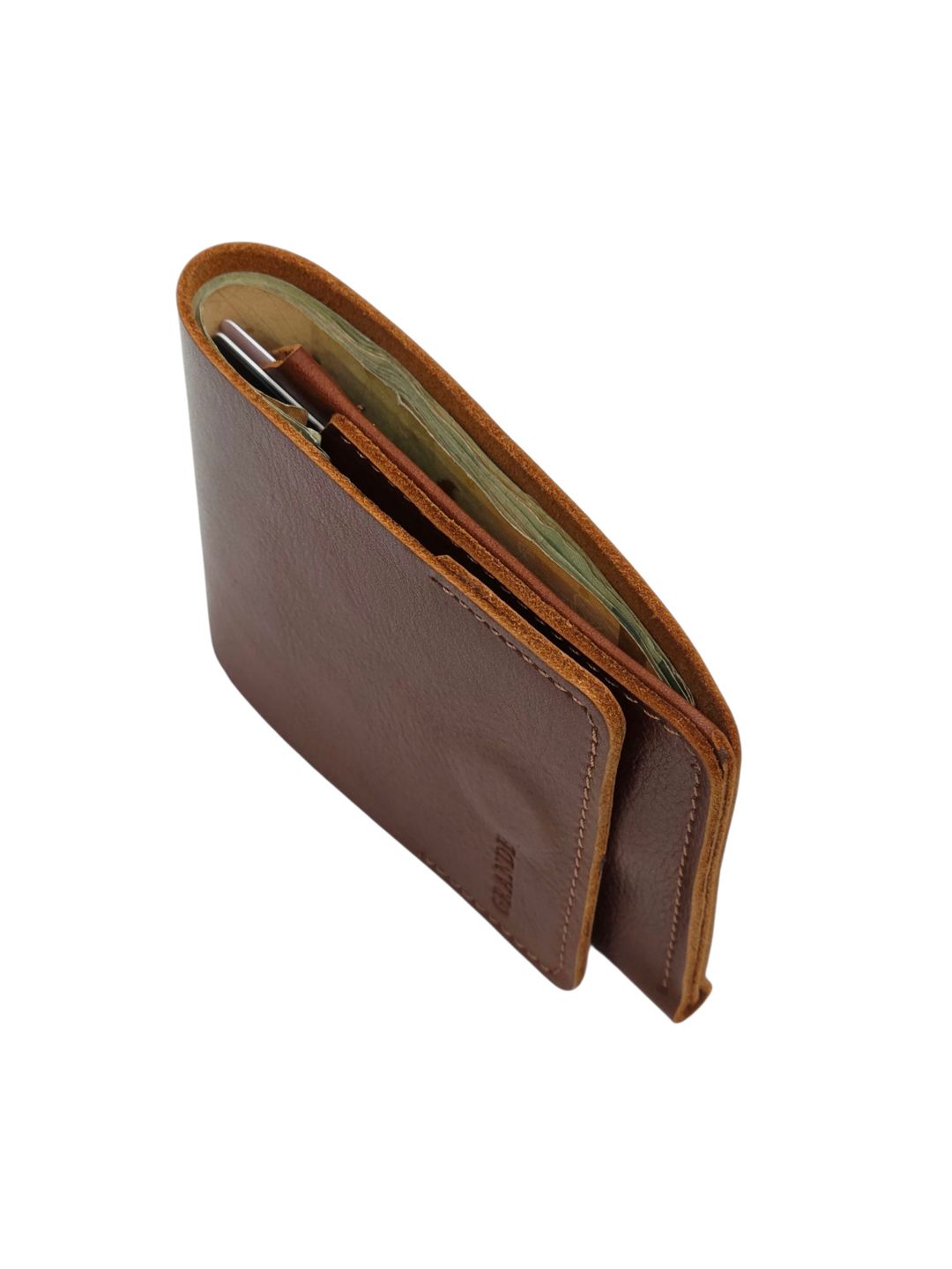 Pulqabı Grande, təbii dəri, açıq qəhvəyi, 10.5x8 sm — Mallar, Bakı (3)