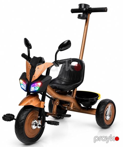Üçtəkərli velosiped ABC_6288A, 1-5 yaş, qara/narıncı, metal/plastik — Bakı