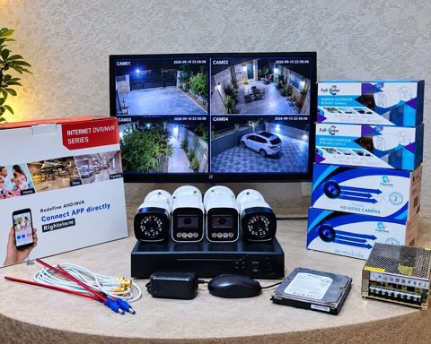 Monitor 20 Ekran DVR 4 çıxışlidir Telefondan izləmə. 4 ədəd kamera — Ikinci_el_mebel_halalliqla — Business & Equipment — Other