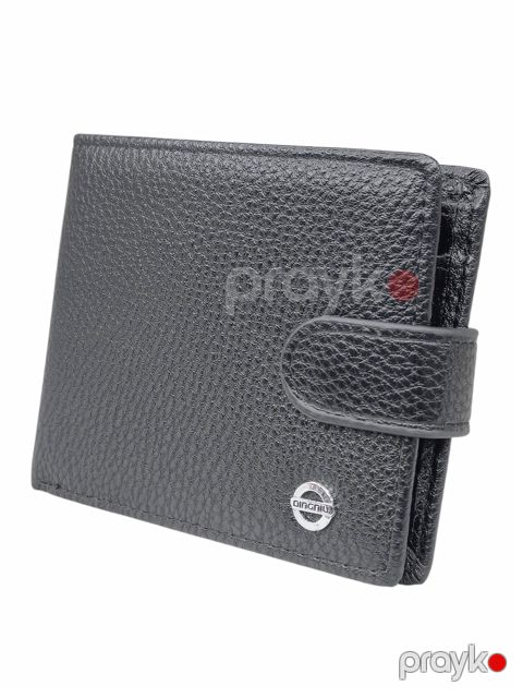Kişilər üçün pulqabı, poliuretan, 11.5x9.5 sm, 7 kart bölməsi, Çin istehsalı, qara - Pilusi_208Plain_Black — Bakı