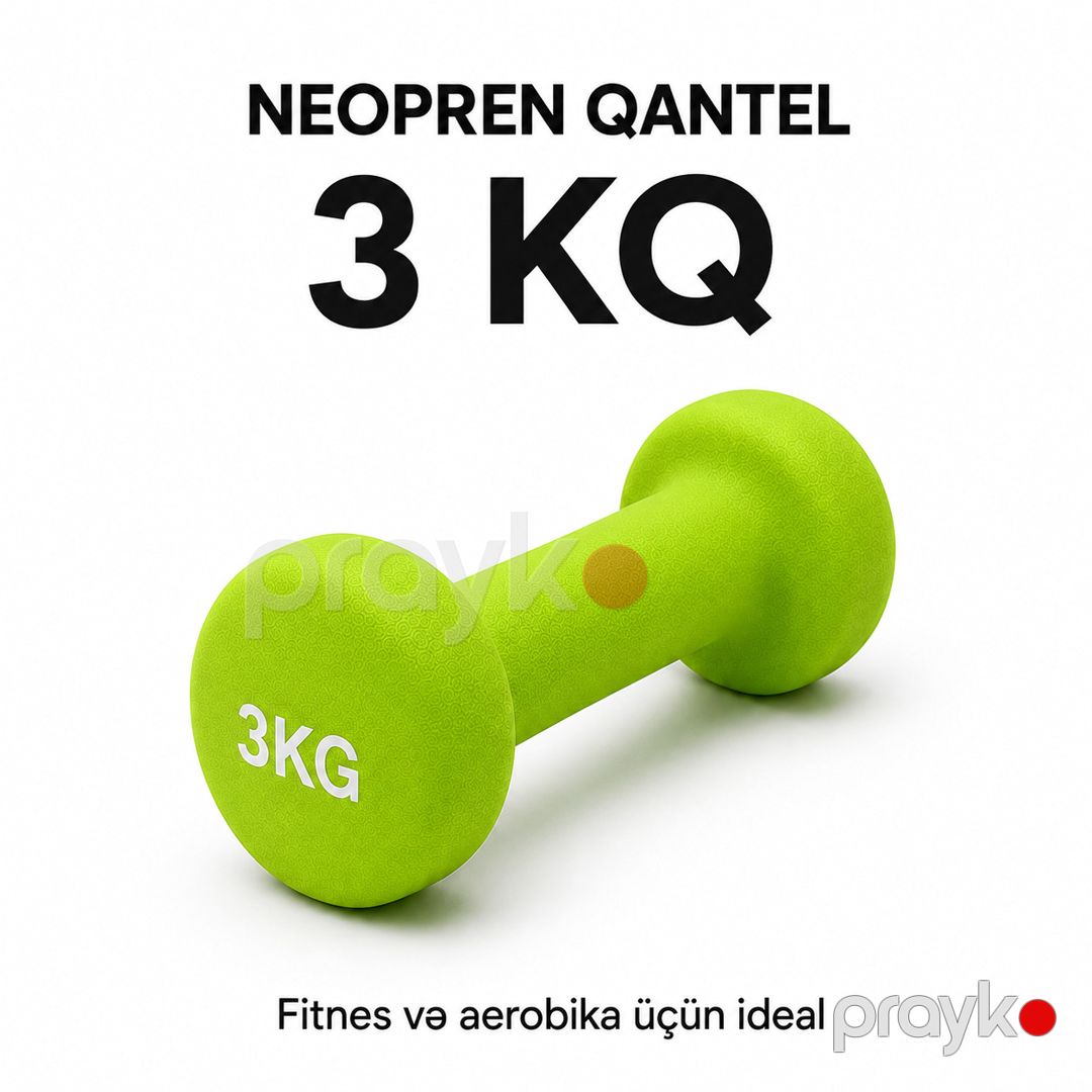 Qantel No brand, Bütöv tökmə, 3 kq, Neopren, Dəmir — Mallar, Bakı (2)