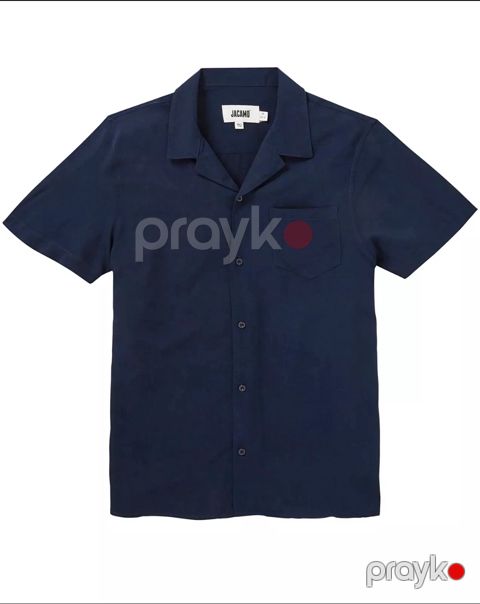 Kişilər üçün qısaqol köynək jacamo, göy, viskoz, ölçü XL — Bakı