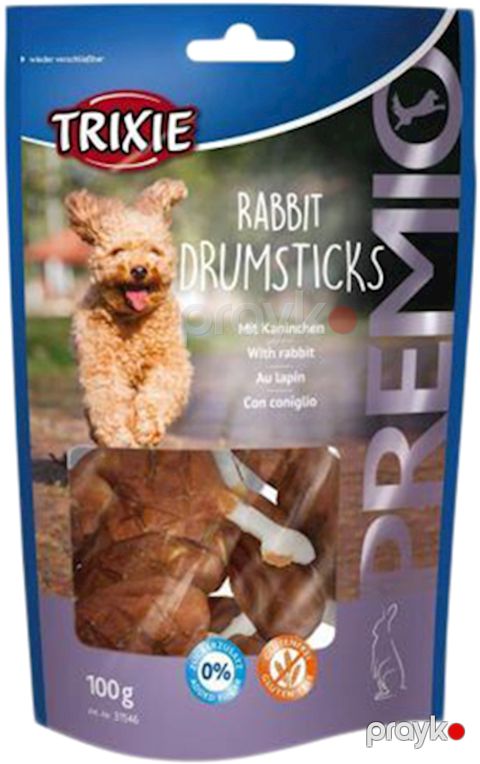İtlər üçün məzə Trixie Premio Rabbit Drumsticks dovşan əti ilə, 100 q — Bakı