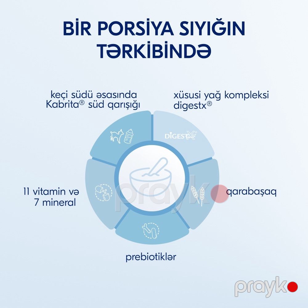 Sıyıq Kabrita Qarabaşaq, keçi südündə, 4 aydan, 180 q (8716677006345) — Mallar, Bakı (3)