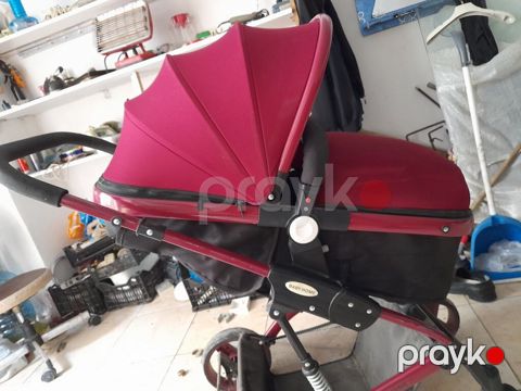 Uşaq arabası – “Baby Home” markası, bənövşəyi/bordo rəng — Bakı