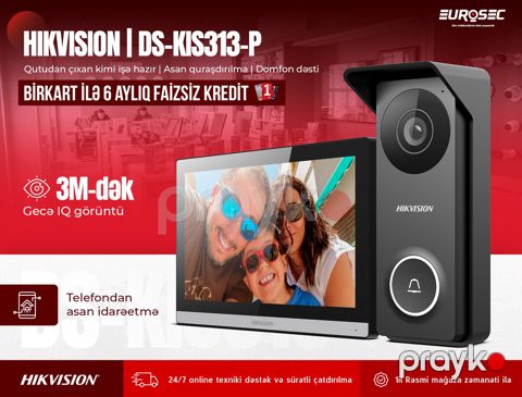 Hibrid domofon dəsti "Hikvision DS-KIS313-P" — Bakı