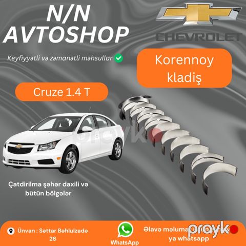 Chevrolet Cruze 1.4T korinnoy kladis — Bakı