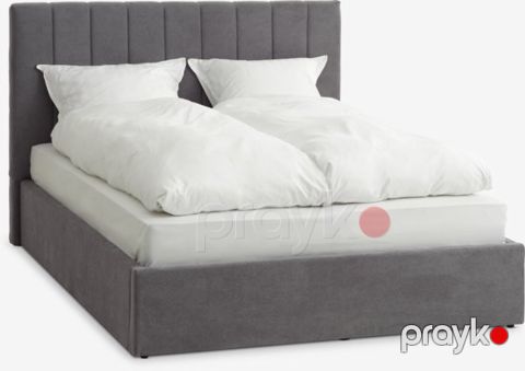 Bir yarımlıq çarpayı Jysk Haslev, parça, boz, 120x200 sm — Bakı